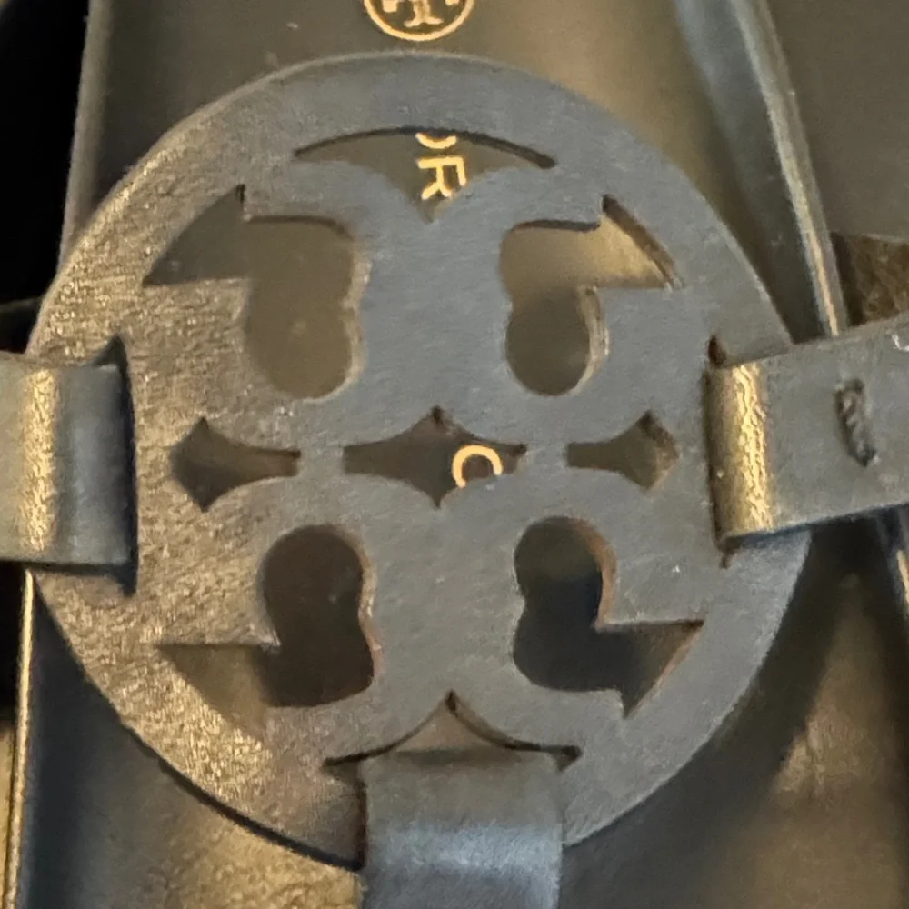 Tory Burch Black Slide Sandals, Like New